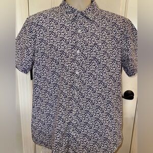 Rebel James & Charli floral print men’s button front short sleeve - 4X